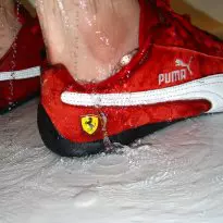 soaked Puma Ferrari Speedcats